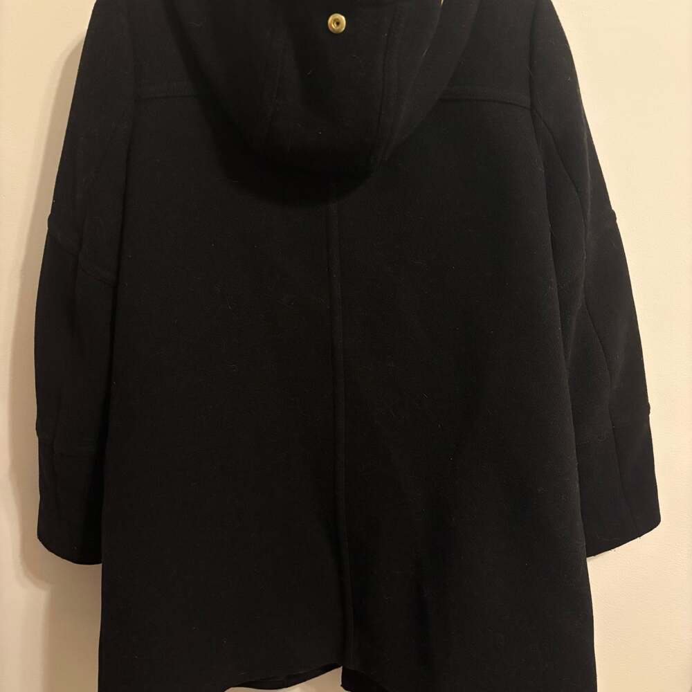 J.Crew Chateau Parka in Italian Stadium-Cloth Wool Black Size 4 - Picture 3 of 3